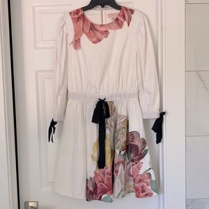 Ted Baker dress, like new. Ivory . Size 2